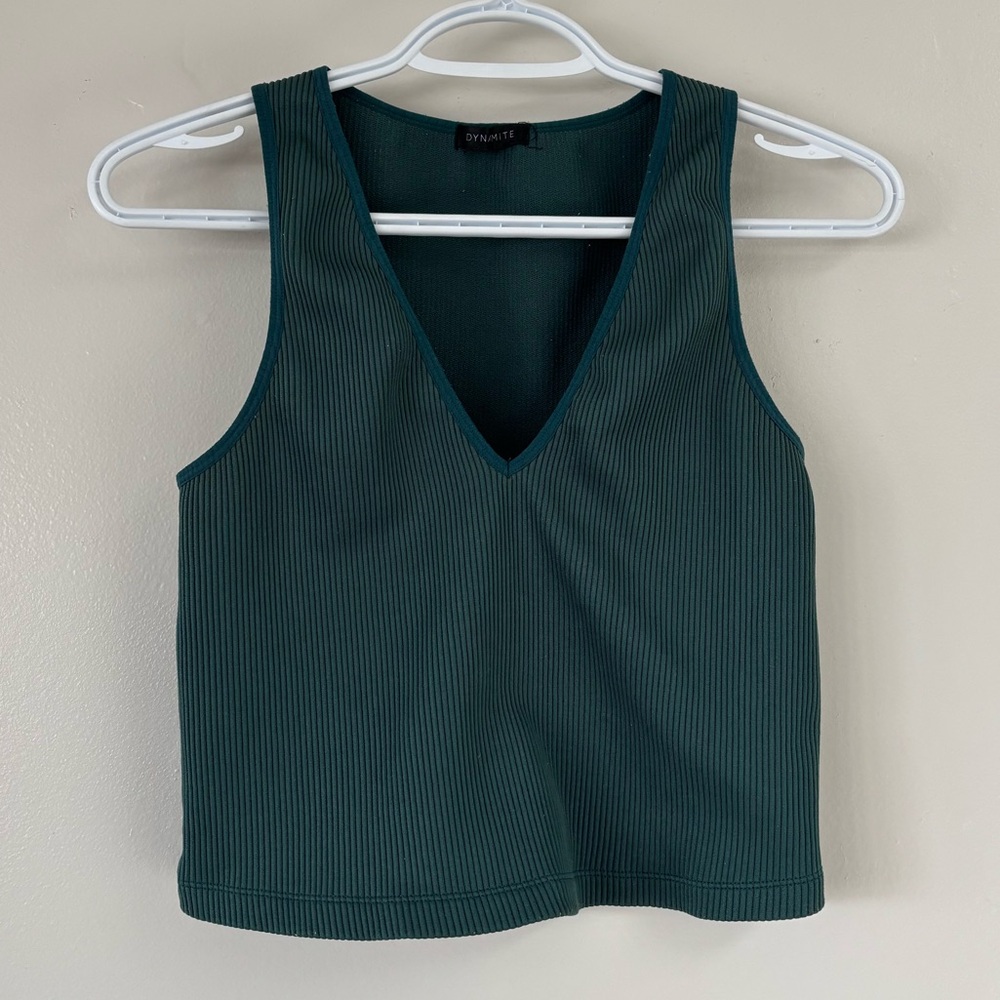 Dynamite Green Ribbed Top